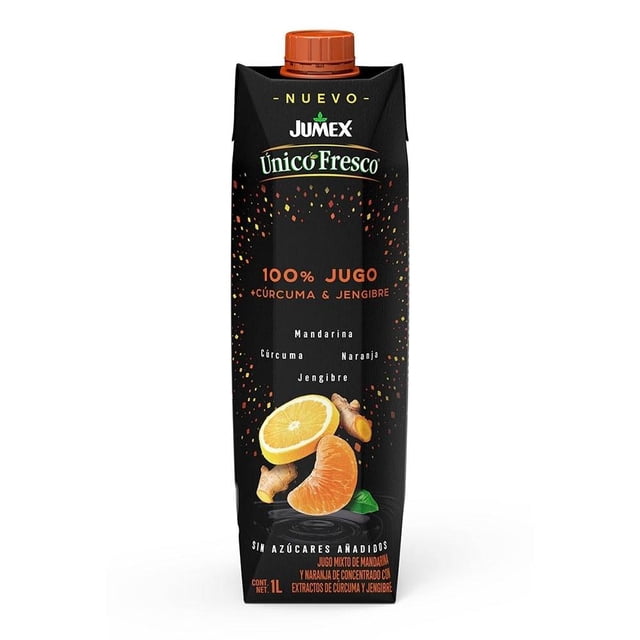 Jugo Jumex Único Fresco naranja mandarina adicionado con cúrcuma y jengibre 1 l