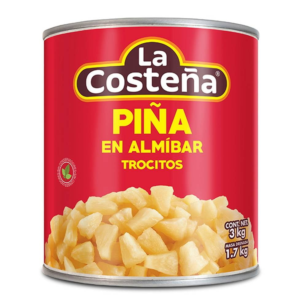 Piña en almíbar La Costeña en trocitos 3 kg | Walmart en línea