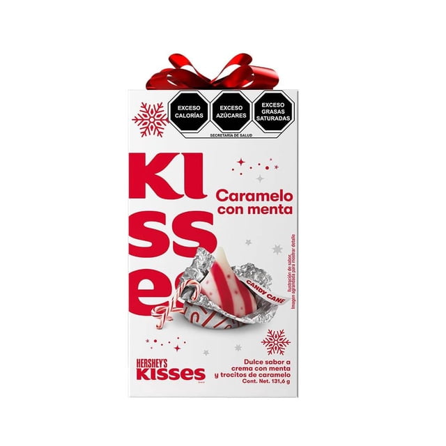Chocolate Hersheys Kisses sabor a crema con menta y trocitos de caramelo 131.6g