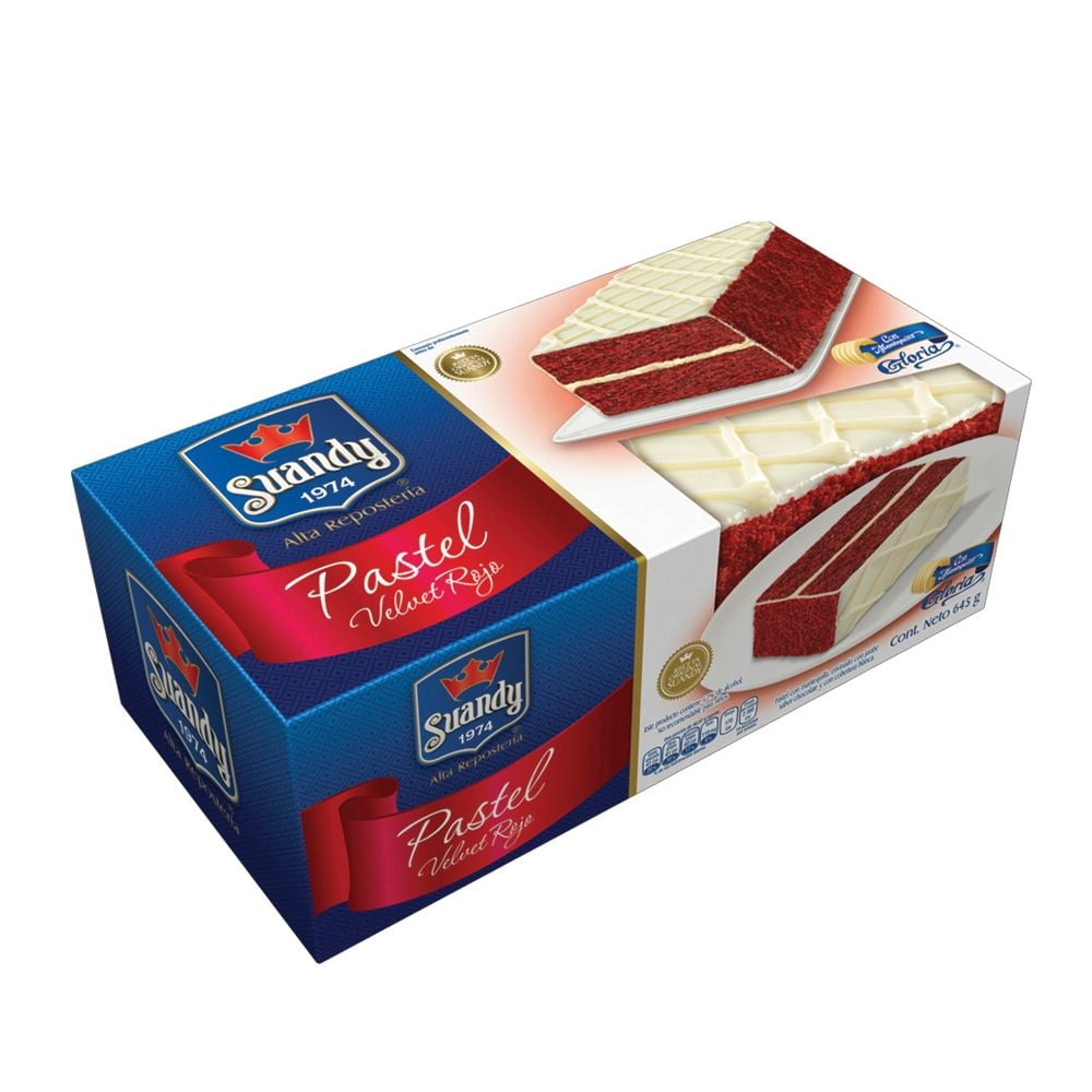 Suandy Pastel Suandy sabor velvet rojo 645 g | Walmart en línea