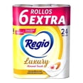 thumbnail image 1 of Papel higiénico Regio Luxury Almond Touch 18 rollos con 205 hojas dobles c/u, 1 of 4