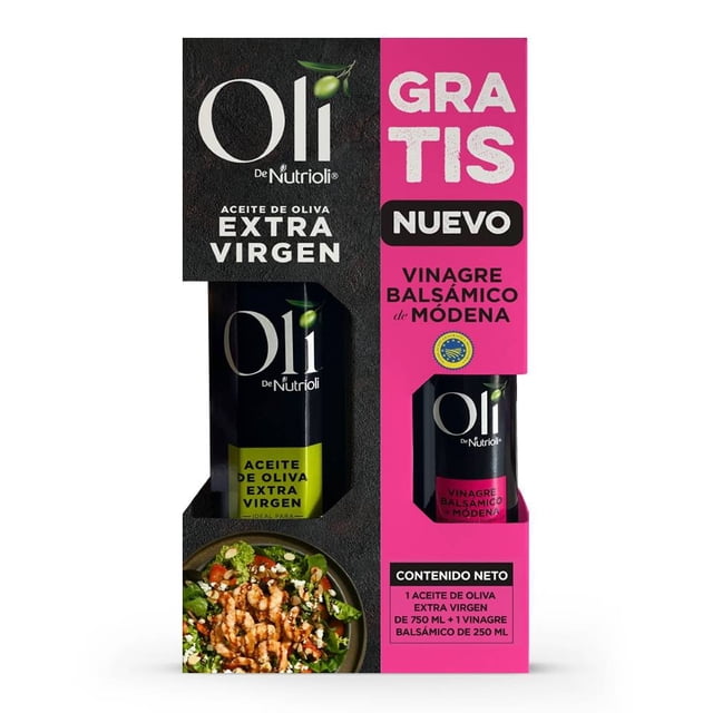 Aceite de oliva Oli de Nutrioli 750 ml + vinagre balsámico de módena de 250 ml