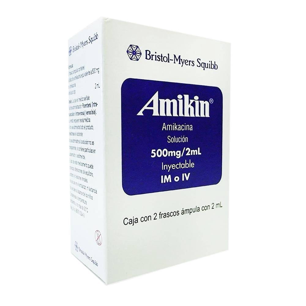 Amikin 500 mg solución inyectable 2 x 2 ml | Walmart en línea