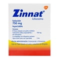thumbnail image 1 of   Zinnat 750 mg frasco ámpula y ampolleta, 1 of 4