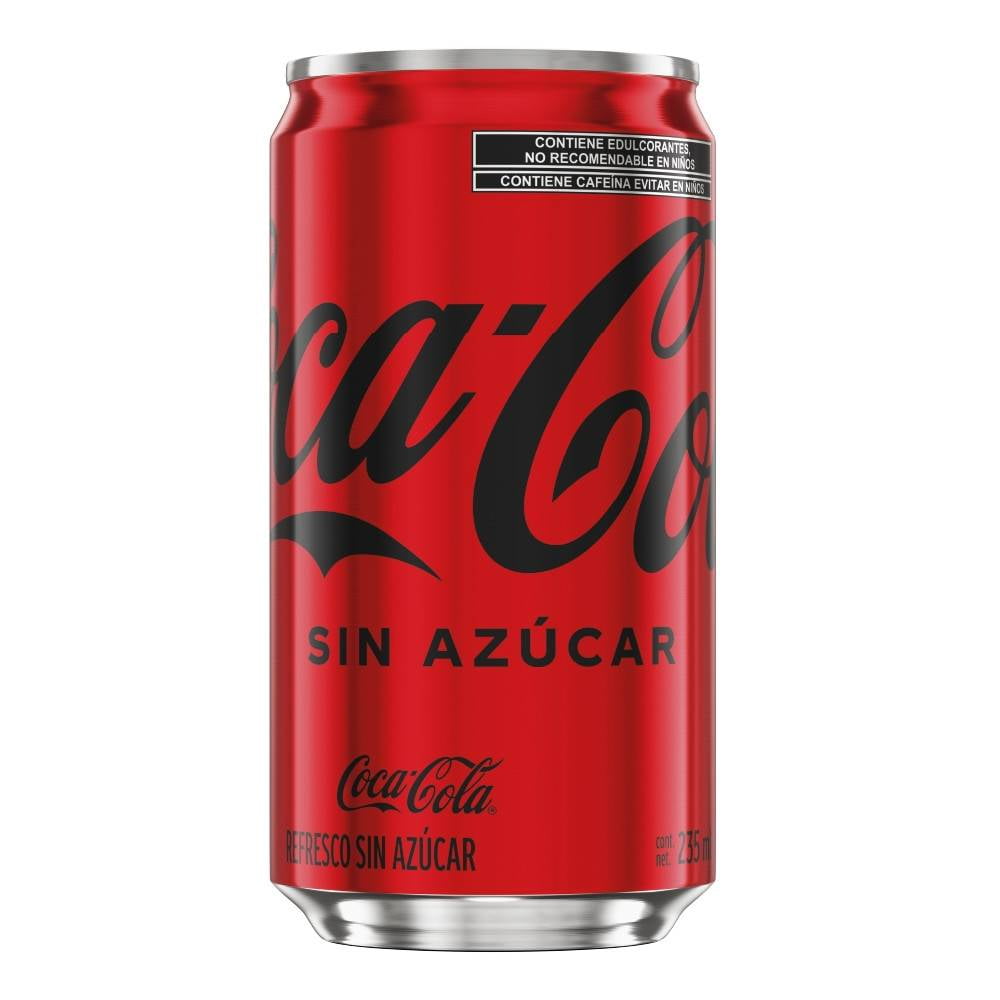 Refresco Coca Cola sin azúcar lata de 235 ml | Walmart en línea