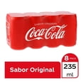 thumbnail image 1 of Refresco Coca Cola mini 8 latas de 235 ml c/u, 1 of 4