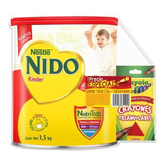 Alimento para niños Nestlé Nido kinder 1.5 kg + Crayola triangulares