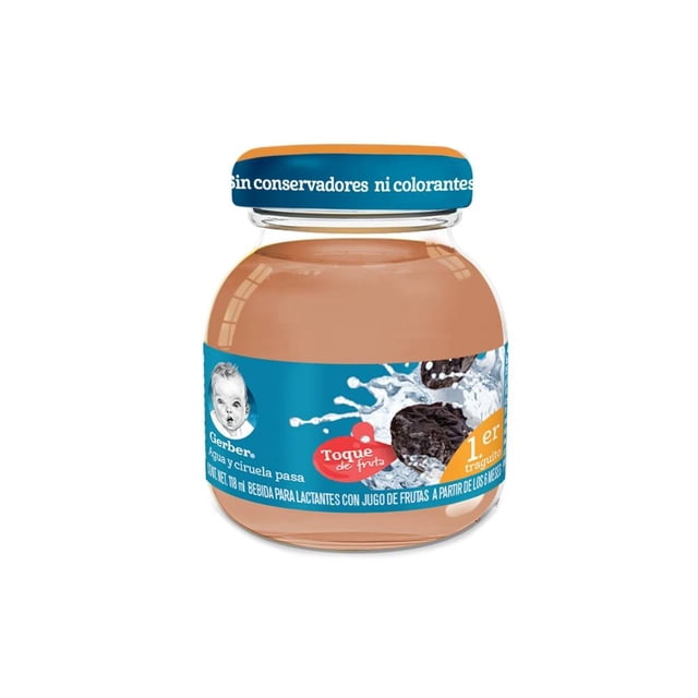 Bebida para lactantes Gerber toque de fruta sabor ciruela pasa 118 ml