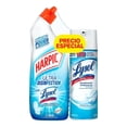 thumbnail image 1 of Limpiador desinfectante Harpic para inodoros 750 ml + Lysol desinfectante 354 g, 1 of 2