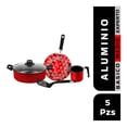 thumbnail image 1 of Batería de Cocina Ekco Aluminio con Diseño Rojo 5 Piezas, 1 of 3