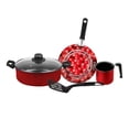 thumbnail image 3 of Batería de Cocina Ekco Aluminio con Diseño Rojo 5 Piezas, 3 of 3
