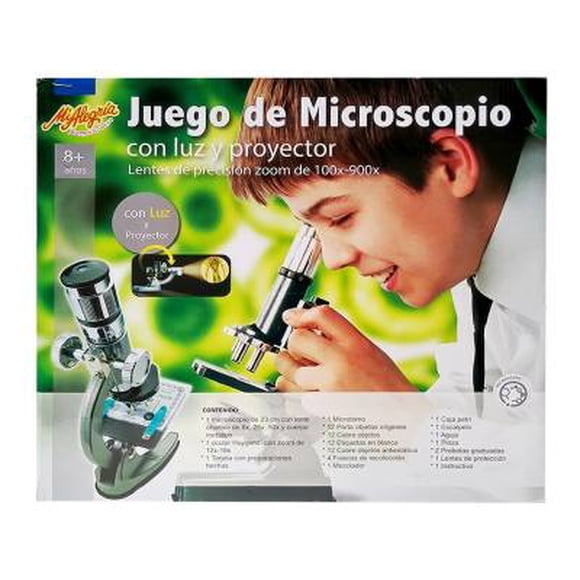 Juego de Microscopio Mi Alegría con Luz y Proyector