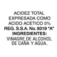 thumbnail image 3 of Vinagre Barrilito de alcohol de caña 3.9 l, 3 of 3