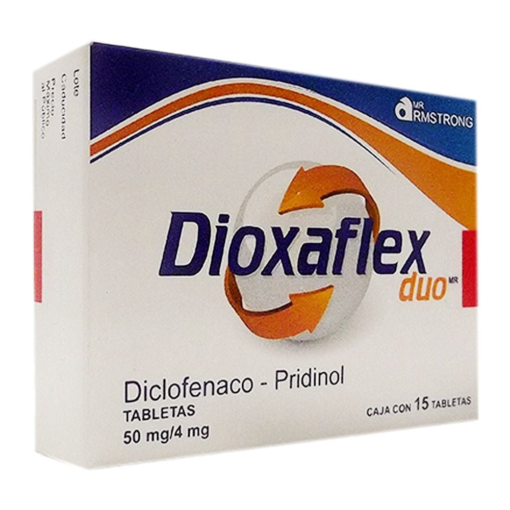 Dioxaflex Duo 50 mg/4 mg 15 tabletas | Walmart en línea