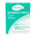 thumbnail image 1 of Metamizol sódico Medimart 1 g/2 ml solución inyectable, 3 ampolletas con 2 ml, 1 of 1