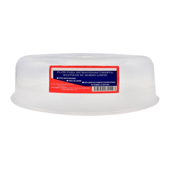 Plato Cubierta para Microondas Distribuidora Gama Transparente
