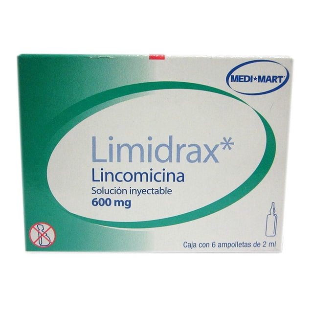 Lincomicina Medi Mart 600 mg solución inyectable 6 ampolletas de 2 ml