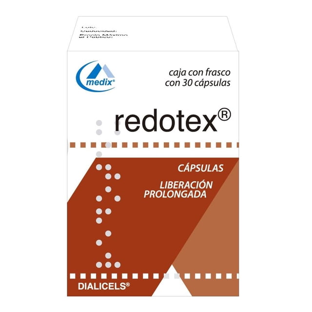 Apagado por cumplimiento Redotex Dialicels 30 cápsulas de liberación prolongada