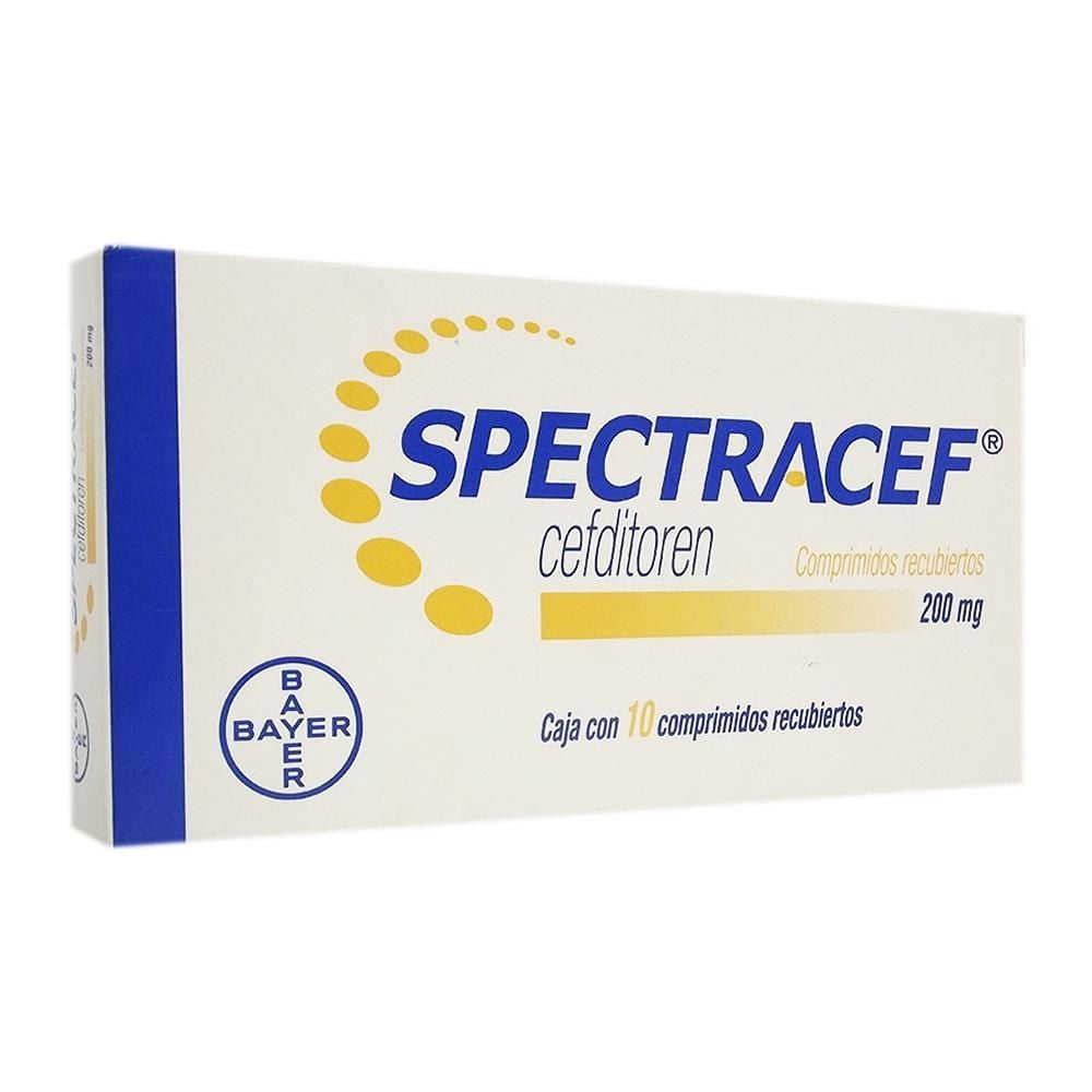 Spectracef 200 mg comprimidos recubiertos 10 pzas | Walmart en línea