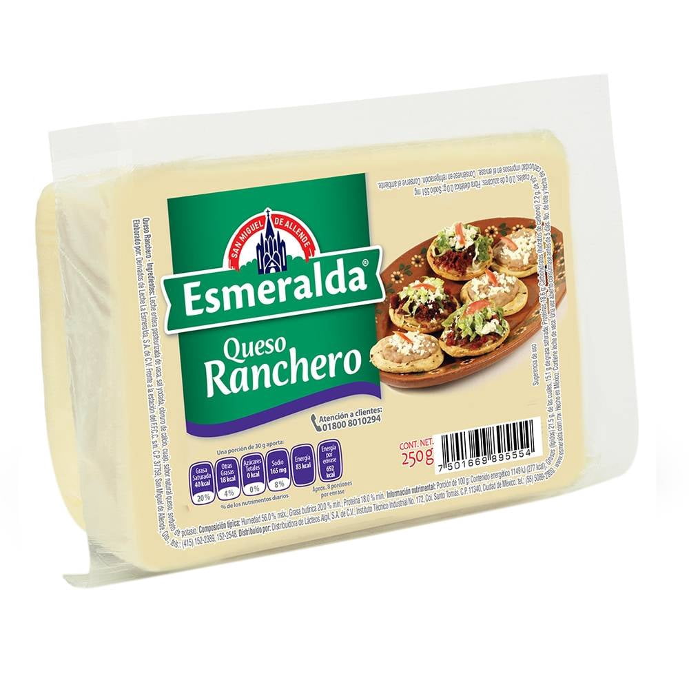 Queso Ranch Queso Ranchero Esmeralda 250 g | Walmart en línea