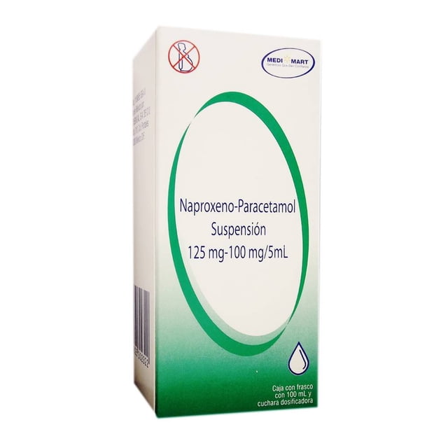 Naproxeno Paracetamol Medi Mart 125 mg- 100 mg / 5 Ml, 100 ml suspensión