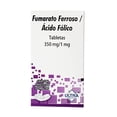 thumbnail image 1 of Fumarato Ferroso Ácido Fólico 350 mg / 1 mg 30 tabletas, 1 of 1