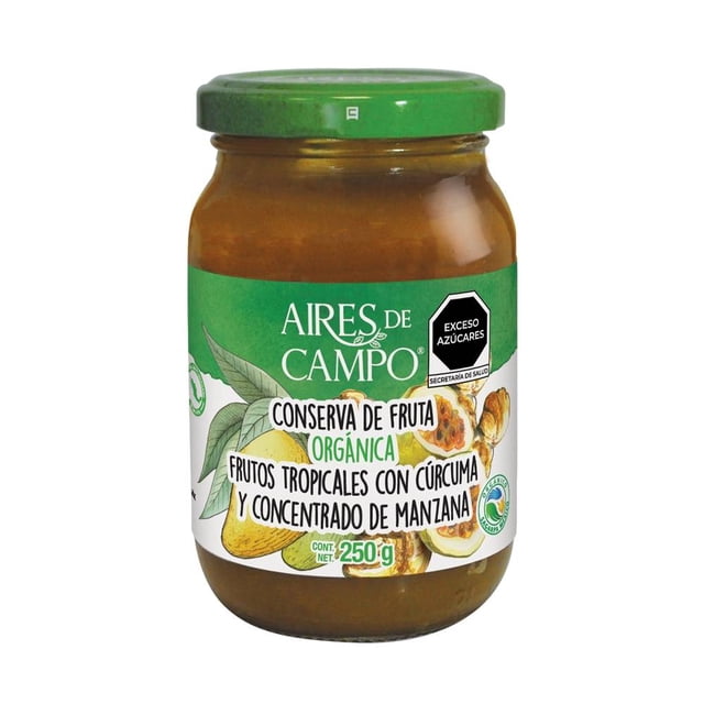 Mermelada frutos tropicales Aires de Campo orgánica con cúrcuma 250 g