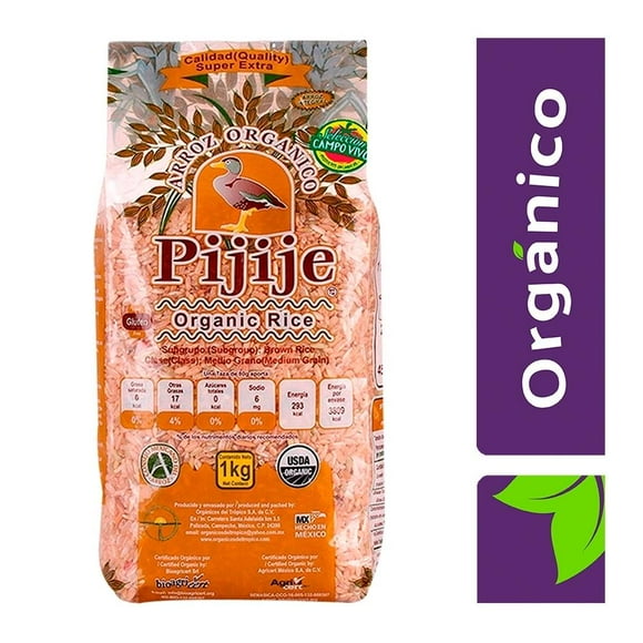 Arroz Campo Vivo Pijije orgánico integral 1 kg