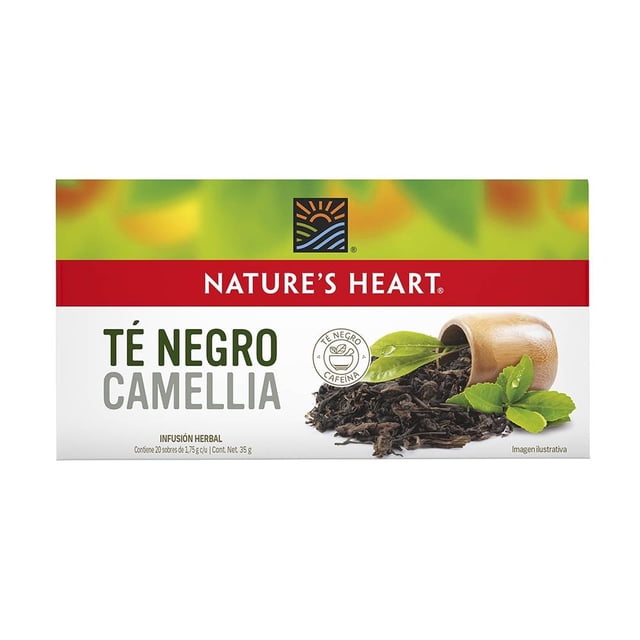 Infusión Herbal Nature's Heart té negro camellia 20 sobres