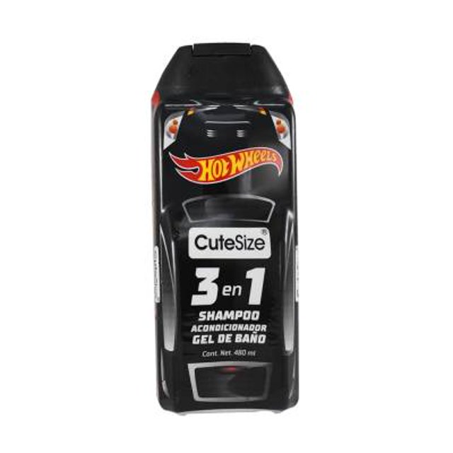 Shampoo Cute Size Hot Wheels 3 en 1 acondicionador y gel de baño 480 ml