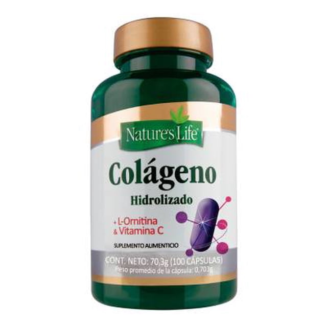 No catalogar bajado por cumplimiento Suplemento alimenticio Nature's Life colágeno hidrolizado 100 cápsulas