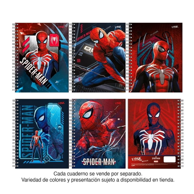 Cuaderno Profesional Upak Spider Man Cuadro Grande 100 Hojas Varios Modelos 1 pza