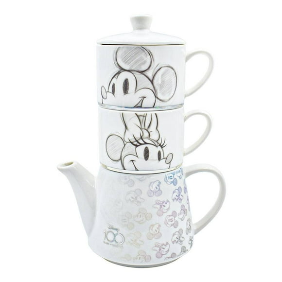 Juego de Té Fun Kids Disney 100 Tetera Porcelana 450 ml y 2 Tazas 200 ml