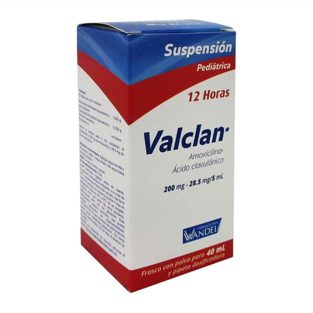 VALCLAN40ML Valclan 200 mg-28.5 mg/5 ml suspensión pediátrica en polvo para 40 ml