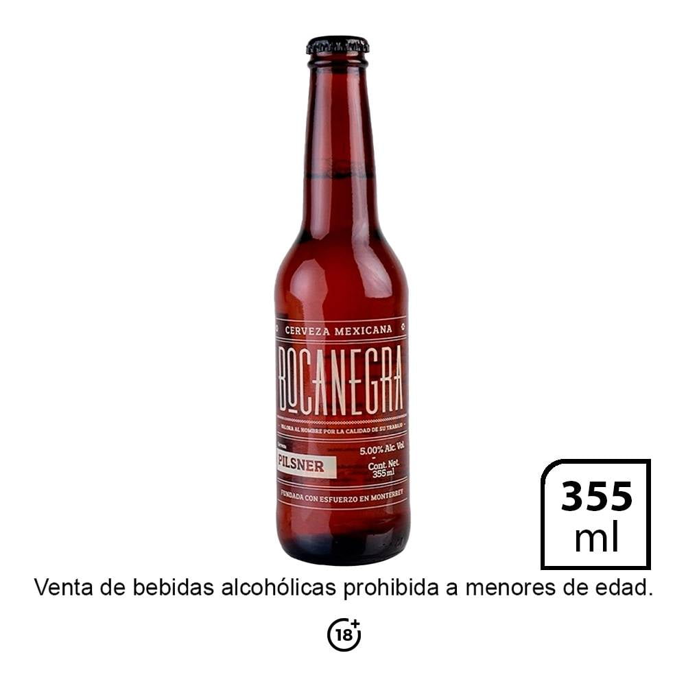 Cerveza Boca Negra pilsner 355 ml | Walmart en línea