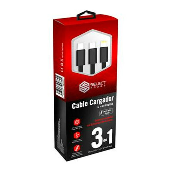 Cable Cargador Select Power 3 en 1 3IN1-SP