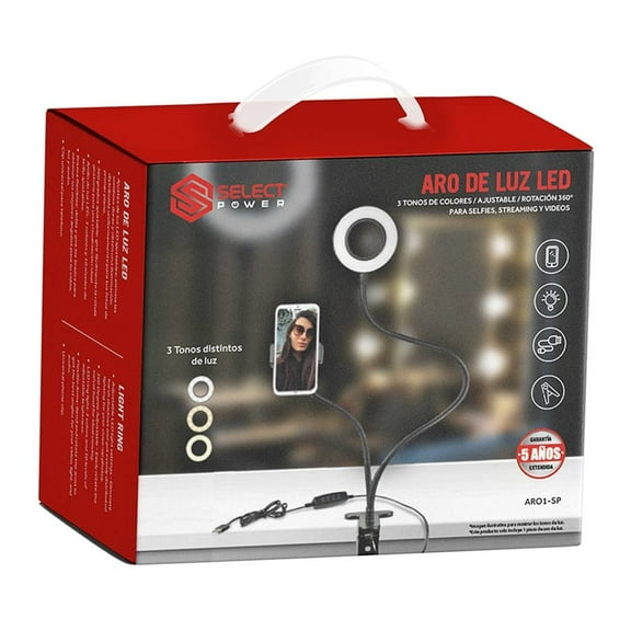 Aro de Luz Select Power Negro ARO1-SP