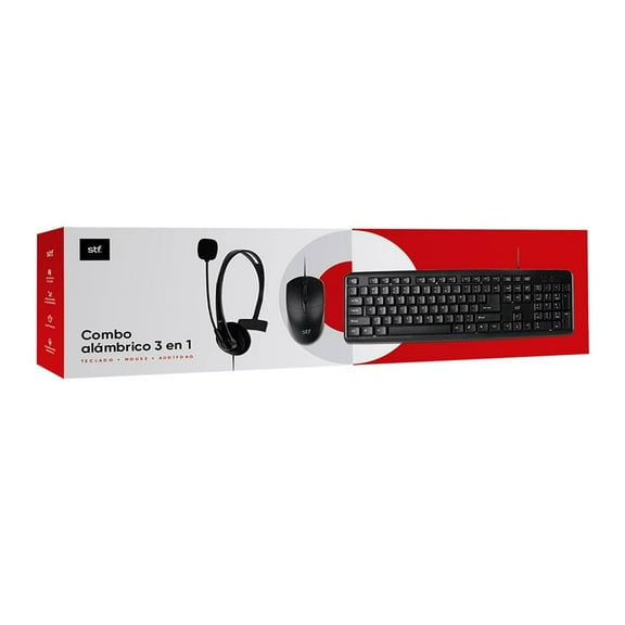Combo Alámbrico STF 3 en 1 Negro ST-A80032
