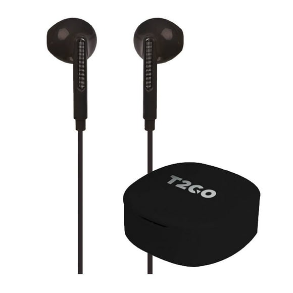 Audífonos con Case T2GO TG-E84742 Negros