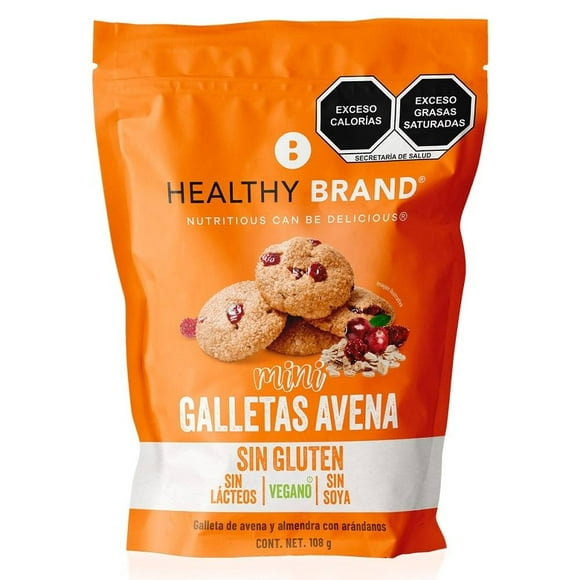 Galletas Healthy Brand de avena y almendra con arándanos keto 108 g