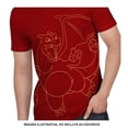 thumbnail image 2 of Playera Pokemon Talla M Manga Corta con Diseño Estampado Silueta Charizard Naranja con Rojo, 2 of 3
