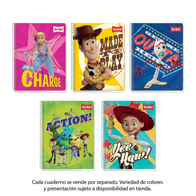 Cuaderno Profesional Scribe Toy Story Cuadro Chico 100 Hojas Espiral Sencillo Varios Modelos 1 pza