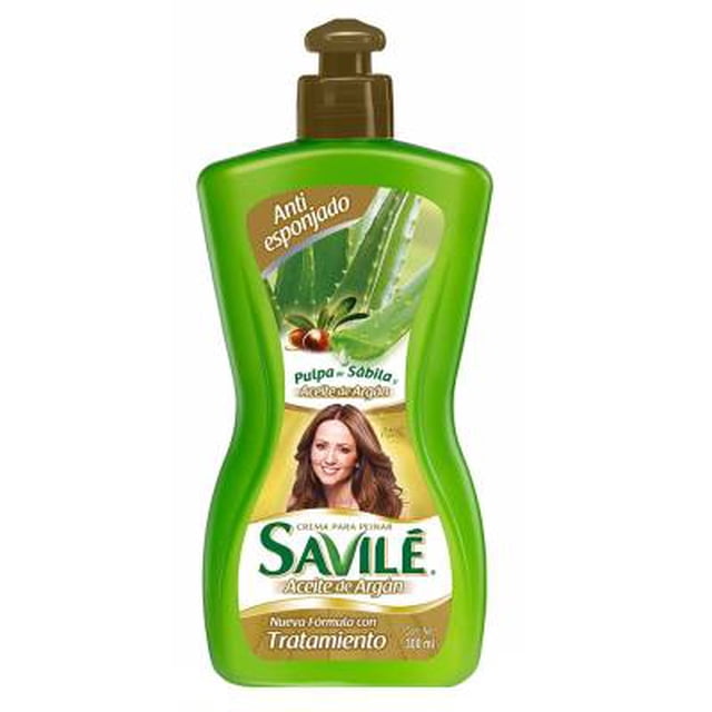 Crema para peinar Savilé anti esponjado pulpa de sábila y aceite de argán 300 ml