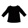 thumbnail image 3 of Playera Simply Basic Talla CH Cuello V Manga 3/4 Negro para Mujer, 3 of 4