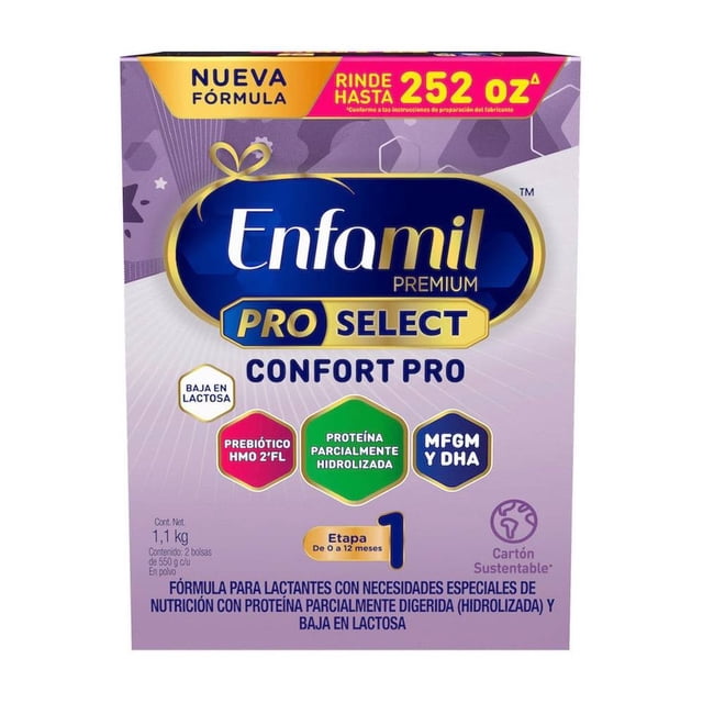 Fórmula infantil Enfamil Premium Confort para lactantes etapa 1 de 0 a 12 meses 2 bolsas de 550 g c/u