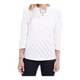 thumbnail image 1 of Blusa George Talla CH Manga 3/4 Blanco, 1 of 3