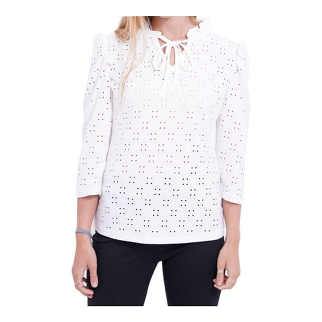 Blusa George Talla CH Manga 3/4 Blanco