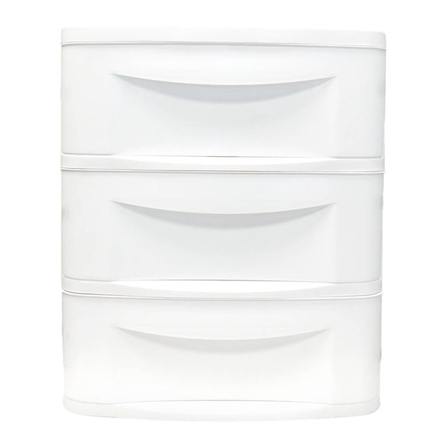 Cajonera Plastictrends Rectangular 3 Niveles Plástico Blanco