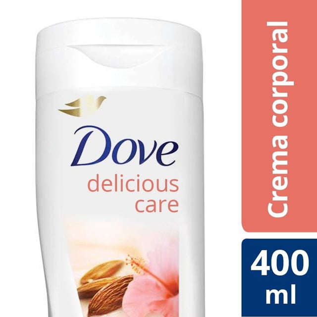 Crema corporal Dove delicious care leche de almendras y flor de jamaica 400 ml