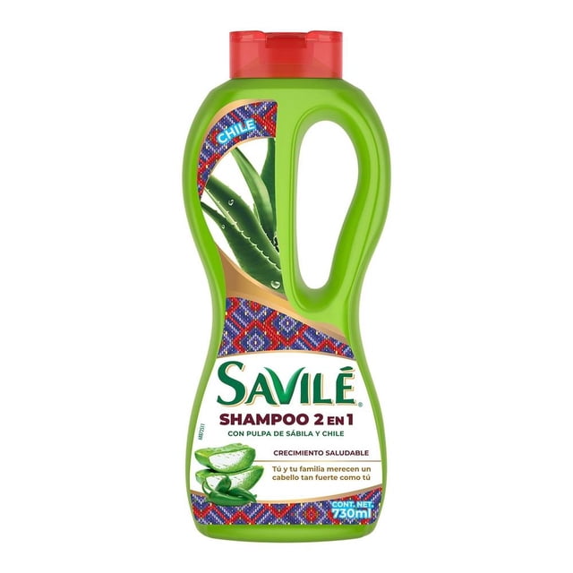 Shampoo 2 en 1 Savilé crecimiento saludable pulpa de sábila y chile 730 ml